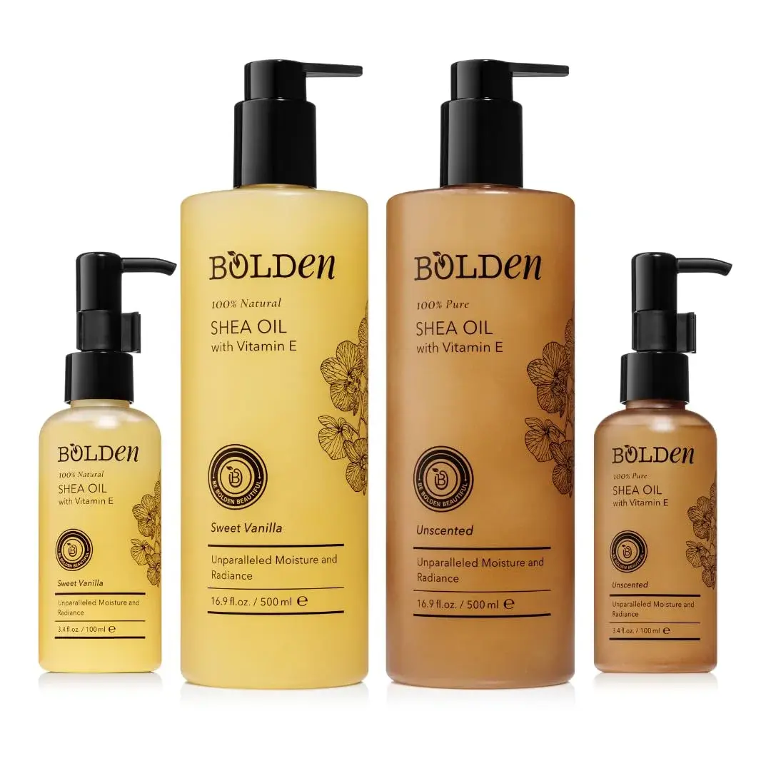 BOLDEN Sweet Vanilla Shea Body Oil with Vitamin E 499ml (16.9 Fl Oz) | Deeply Moisturizes Dry Skin, Helps Improve Stretch Marks & Scars - view 5