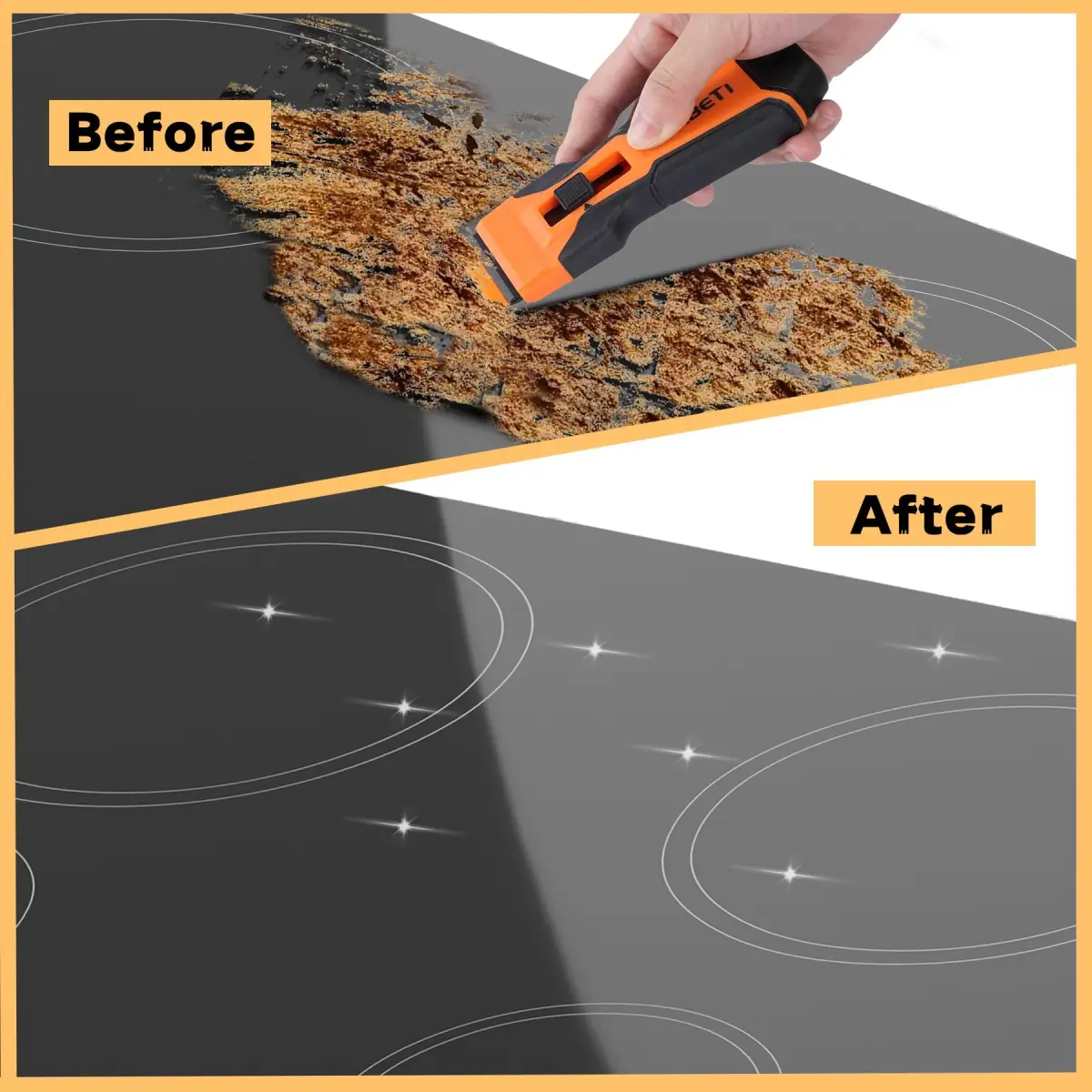 REXBETI Upgraded Razor Blade Scraper Tool | 7 Metal & 150 Plastic Blades for Glass, Stovetop, Walls - view 4