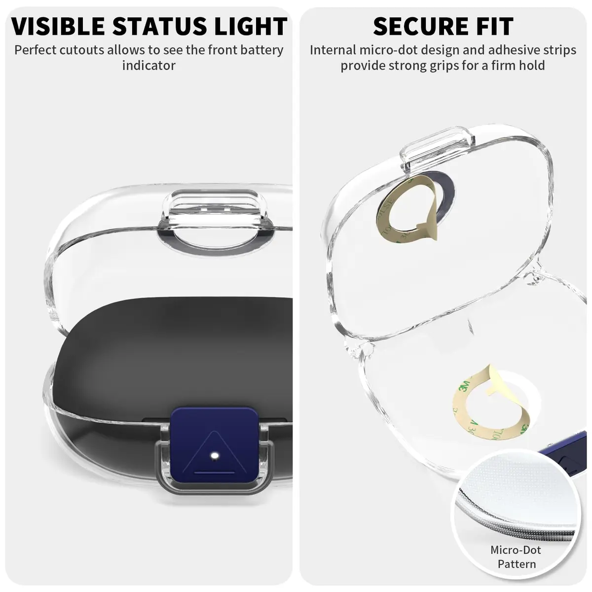 Nimuw Secure Lock Case for Beats Powerbeats Pro 2 with Carabiner & Cleaning Kit, Clear - view 5