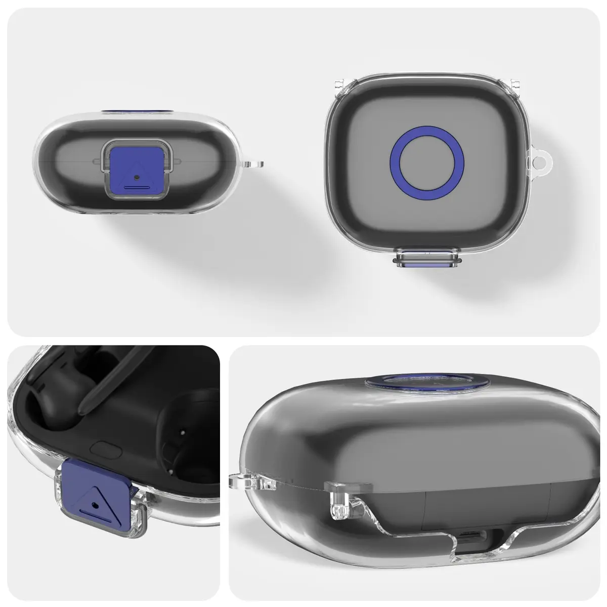 Nimuw Secure Lock Case for Beats Powerbeats Pro 2 with Carabiner & Cleaning Kit, Clear - view 4