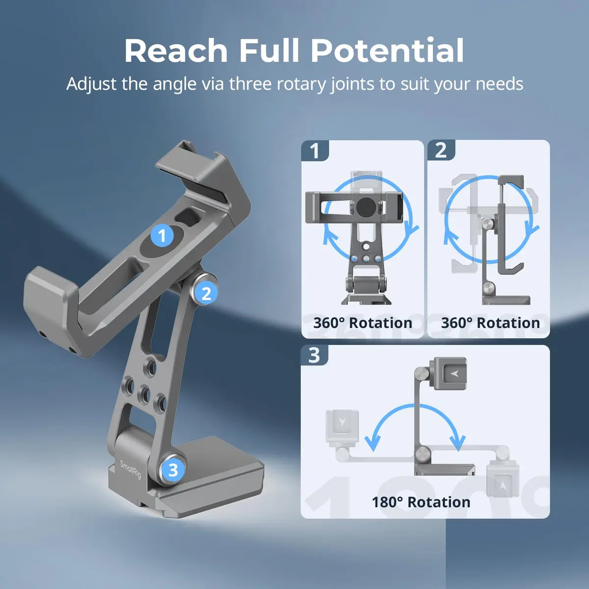 SMALLRIG Metal Phone Mount with Baseplate for Arca-Swiss - 5338 | Versatile, Durable & Compatible with DJI RS Mini - view 4