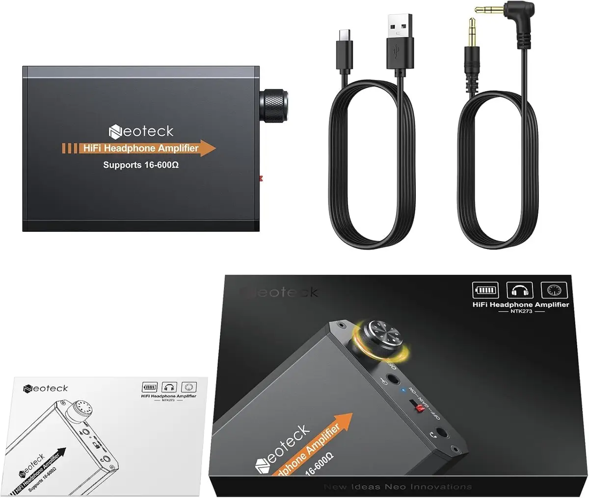 Neoteck Amplifier 16-600 Ohm Portable Headphone Amplifier | Compact HiFi Audio Boost - view 8