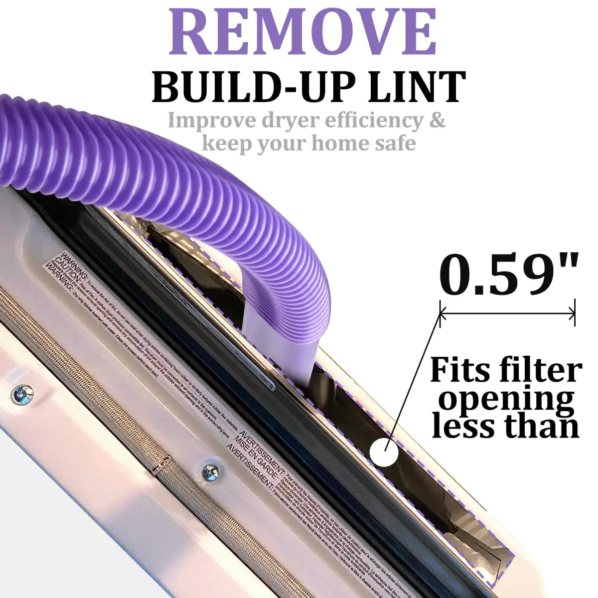 Fullclean Dyson Vacuum Cleaner Attachment Kit with Hose, Crevice Tool & Dryer Vent Cleaner (Gray) - view 3