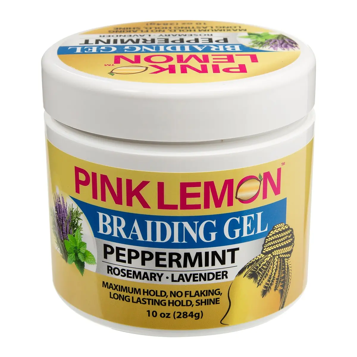 PINK LEMON Braiding Gel Peppermint 10 oz | Maximum Hold, No Flaking, High Shine - view 7