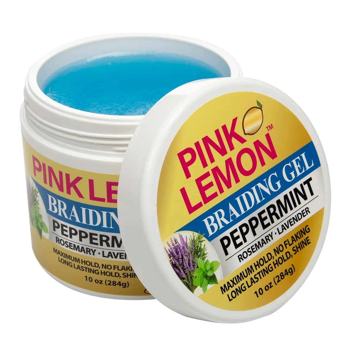 PINK LEMON Braiding Gel Peppermint 10 oz | Maximum Hold, No Flaking, High Shine - view 2