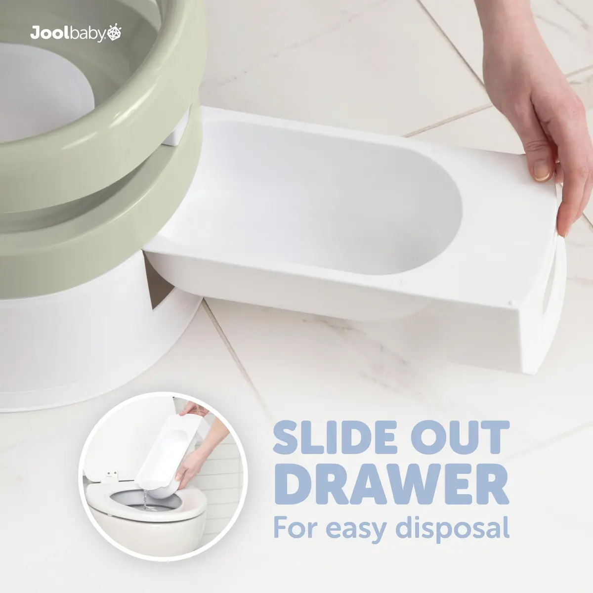 Jool Baby Potty Chair for Toddler Toilet Training | Splash Guard & Back Support (Sage) - view 4