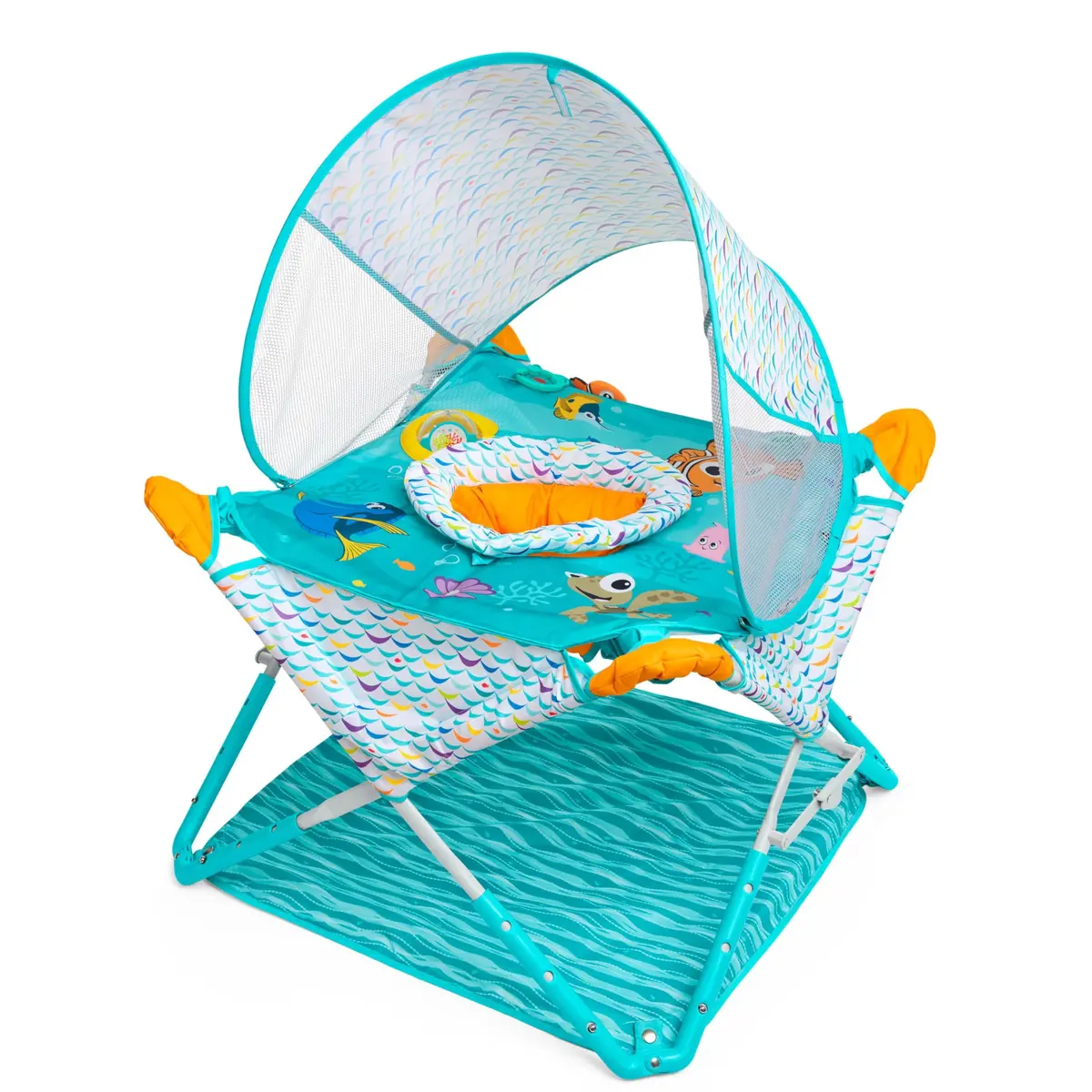 Bright Starts Disney Baby Finding Nemo Pop 'N Jump Portable Baby Jumper | Foldable Indoor/Outdoor Ages 6–12 Months - main product image
