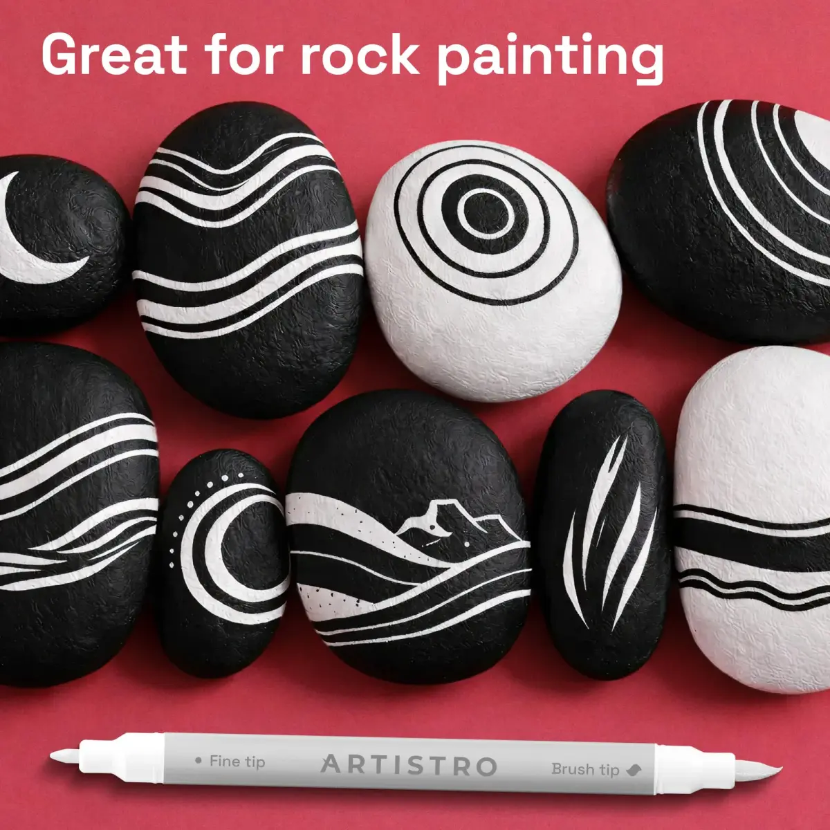 ARTISTRO White Dual-Tip Acrylic Paint Marker Pens (5 Count) | ASTM D-4236 Certified - view 7