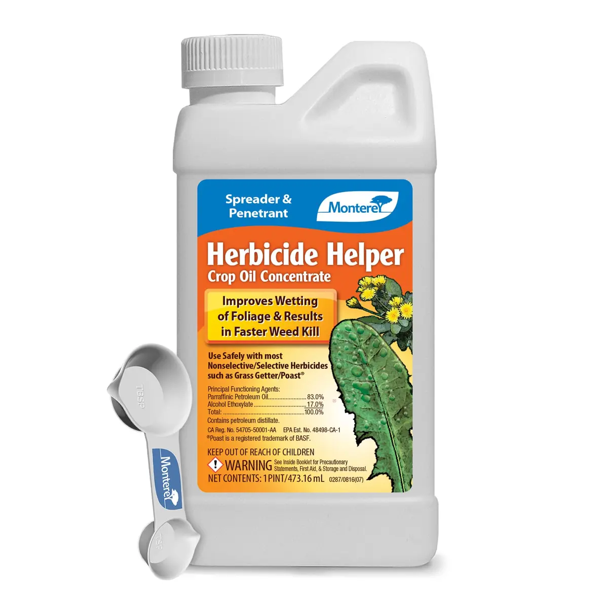 Monterey Weed Moss Control Agent 16 oz | Herbicide Helper Crop Oil Concentrate for Faster Weed Kill - main product image