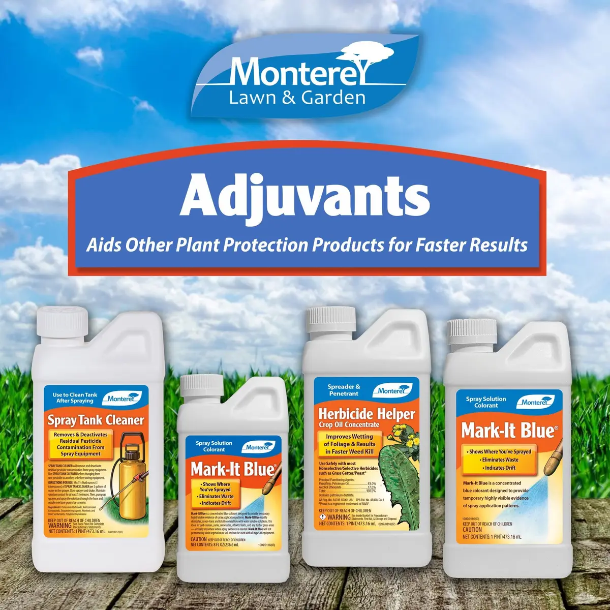 Monterey Weed Moss Control Agent 16 oz | Herbicide Helper Crop Oil Concentrate for Faster Weed Kill - view 3