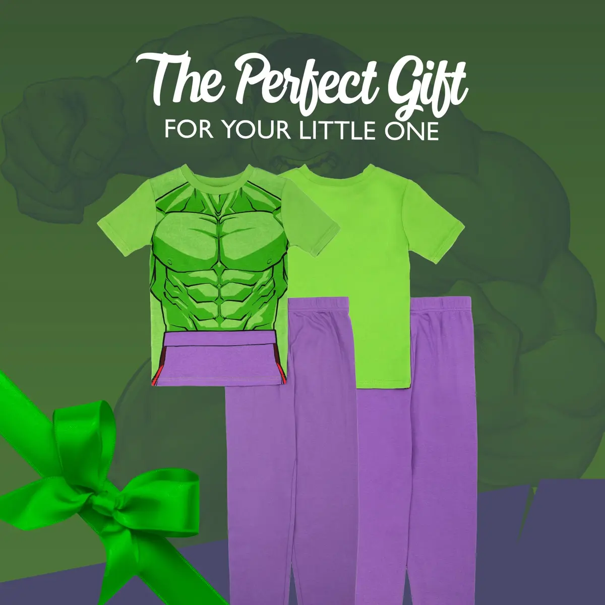 Marvel Boys' 2-Piece Snug-fit Cotton Pajama Set, Soft & Cute for Kids, HULK SMASH, 8 - view 5