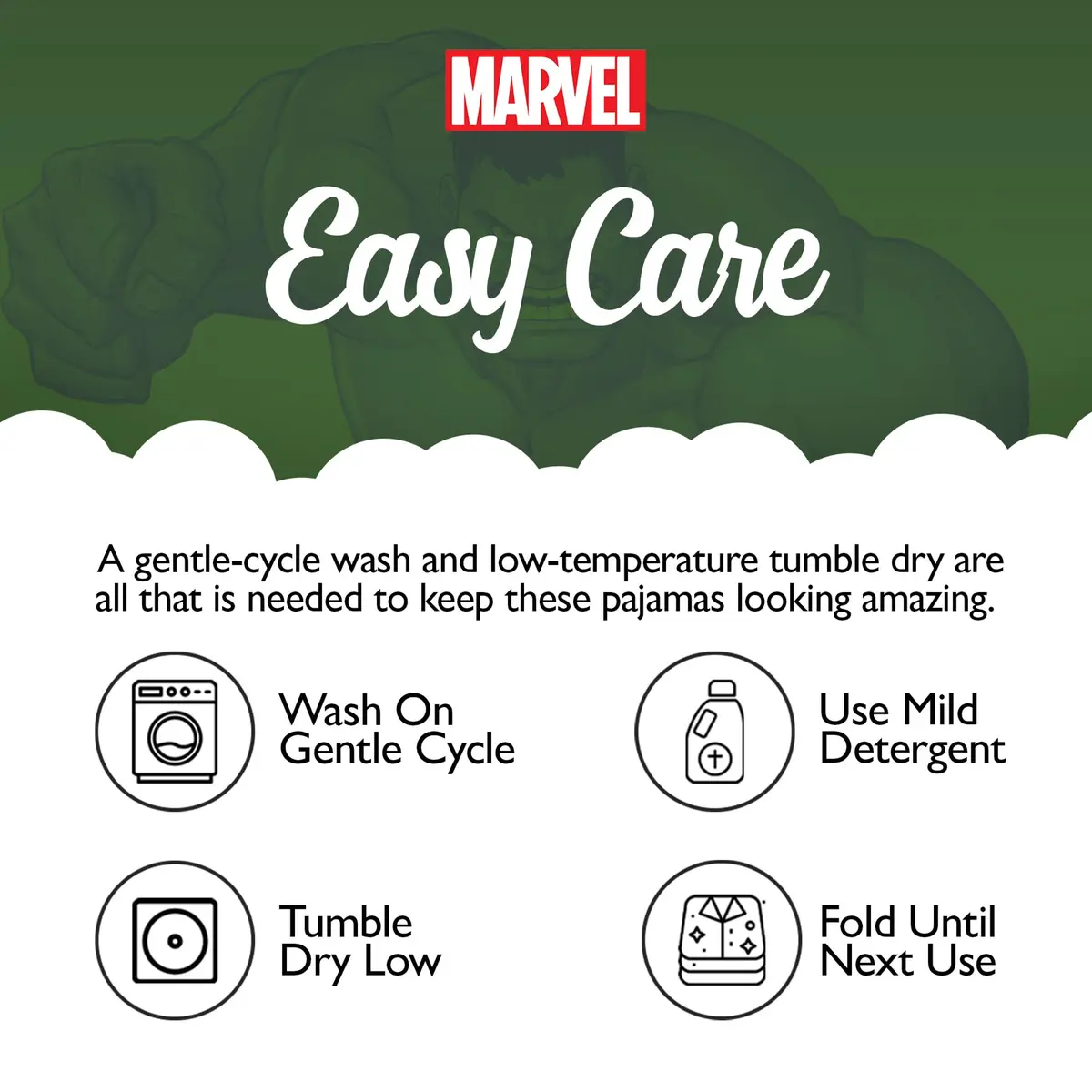 Marvel Boys' 2-Piece Snug-fit Cotton Pajama Set, Soft & Cute for Kids, HULK SMASH, 10 | Comfortable Year-Round Sleepwear - view 4