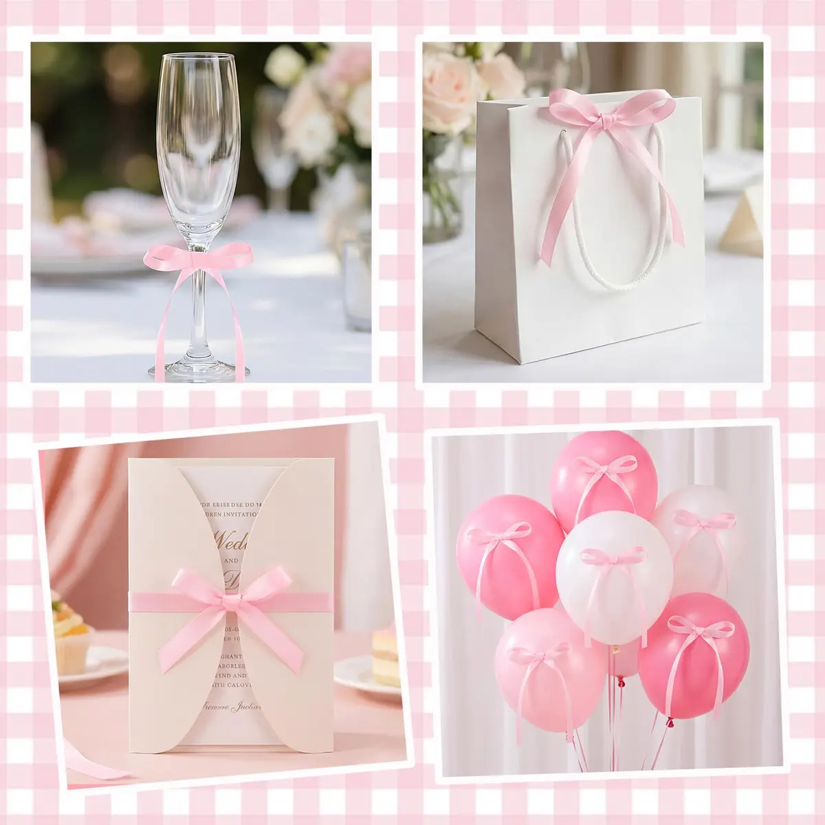 NatNarr Pink Ribbon Bow Cake Toppers (30 Pack, 2.9 x 5.7 inches) | Viral Coquette Style for Indian Parties - view 7