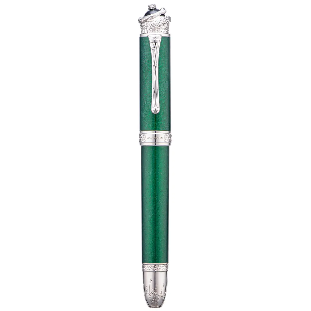 HONG DIAN N25 Fountain Pen Extra Fine Nib Snake Carving | Emerald Green - main product image