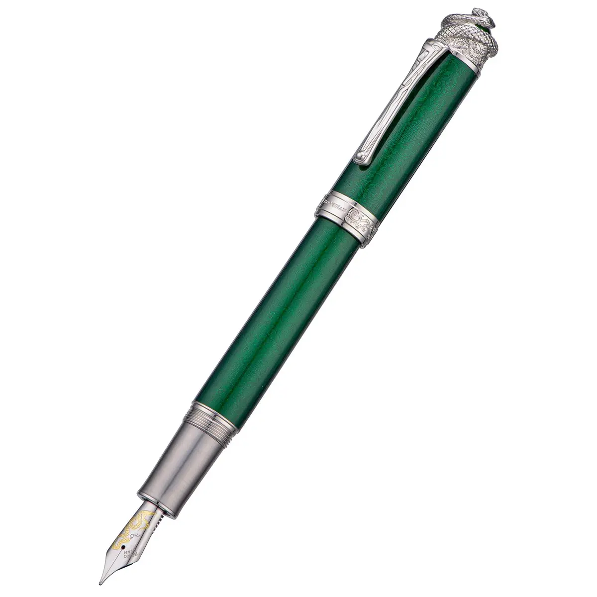 HONG DIAN N25 Fountain Pen Extra Fine Nib Snake Carving | Emerald Green - view 9