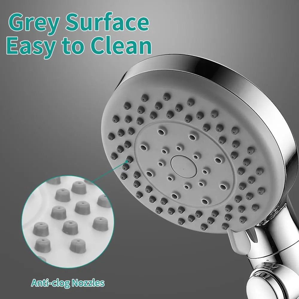DOILIESE Handheld Shower Head with 79" Extra Long Hose 7 Modes, Chrome | High Pressure & Water Saving - view 5