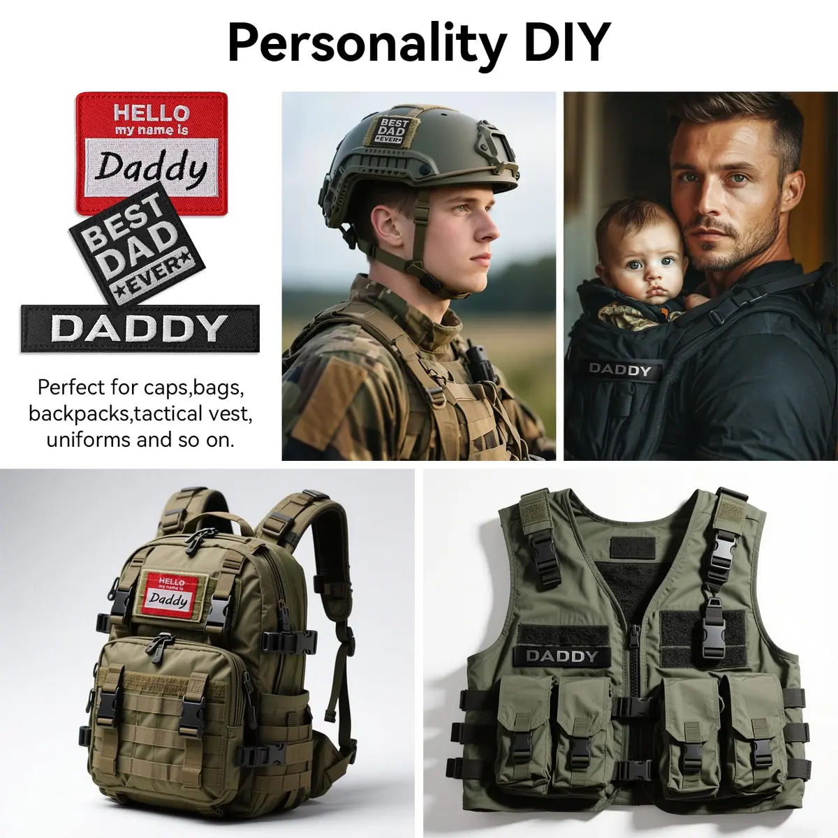Harsgs Daddy Patches 3-Pack | Tactical Morale Patches with Hook & Loop - view 5