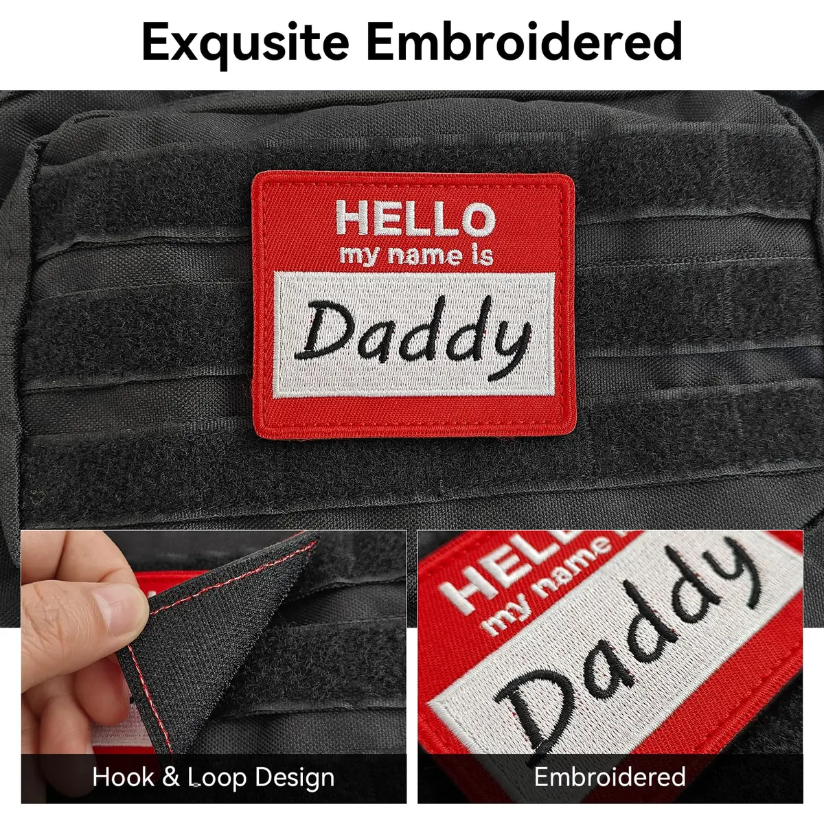 Harsgs Daddy Patches 3-Pack | Tactical Morale Patches with Hook & Loop - view 2