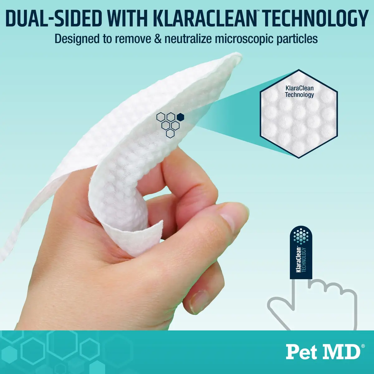 Pet MD Pet Dental Finger Wipes for Dogs - Fresh Apple & Mint Flavor - 50ct | Gentle, Effective Oral Hygiene Support - view 5