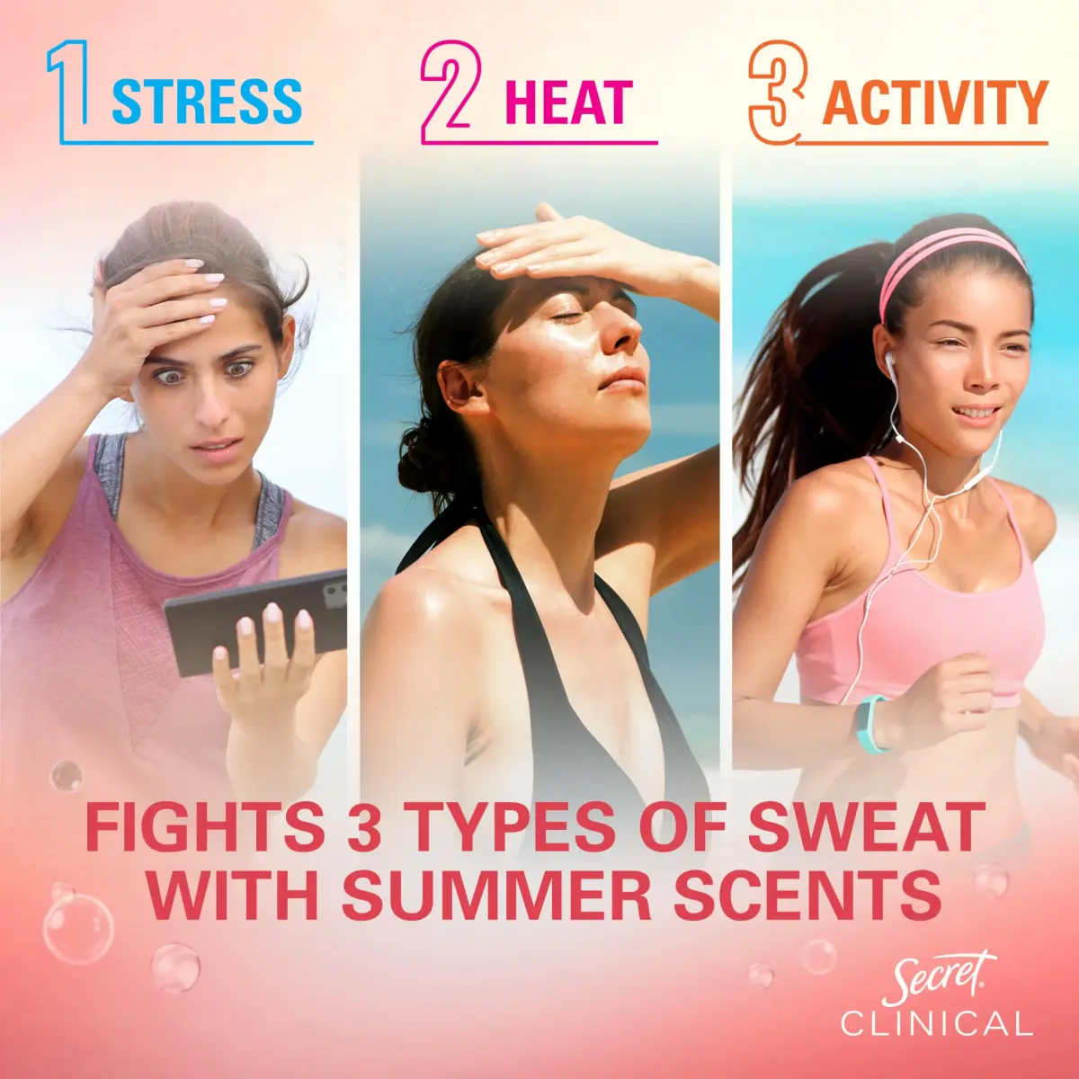 Secret Clinical Strength Antiperspirant Deodorant for Women, Watermelon Fizz Scent, 47ml (1.6 oz) | 72hr Stress & Odor Protection - view 2