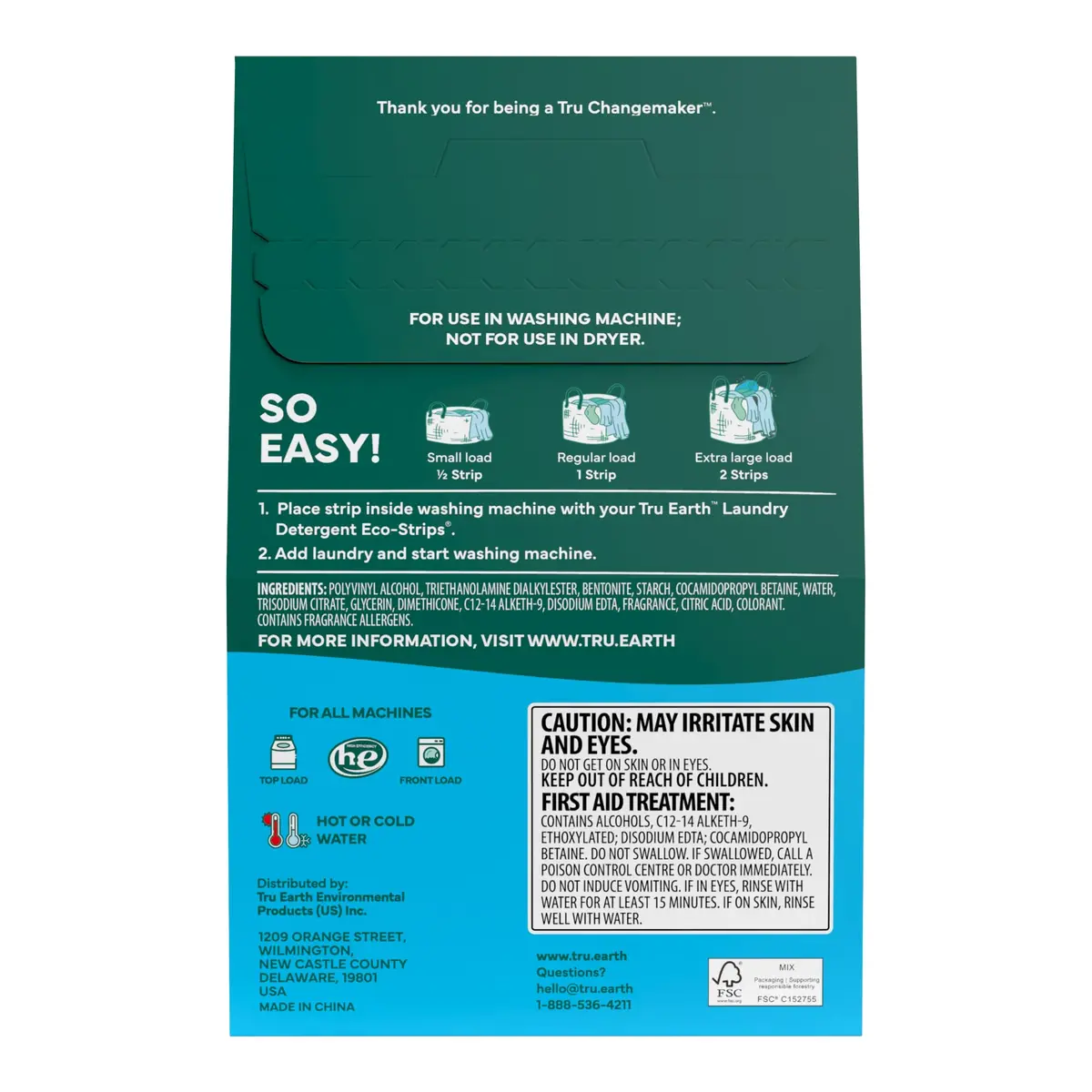 Tru Earth Fabric Softener Sheets Fresh Linen | Eco-Friendly Laundry Solution for All Machines - view 2