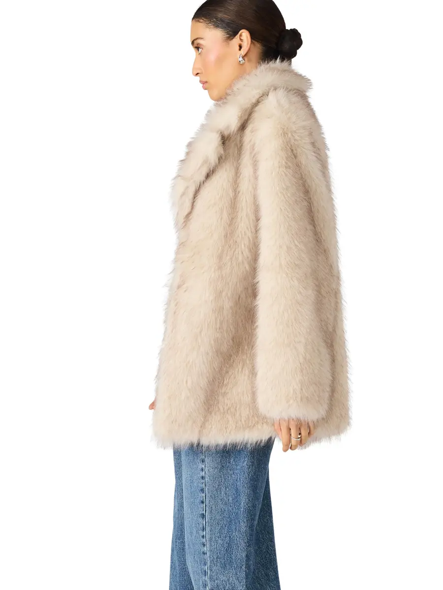 Steve Madden Kindra Coat, Natural, X-Small | Knit Fall Coat for Women - view 2