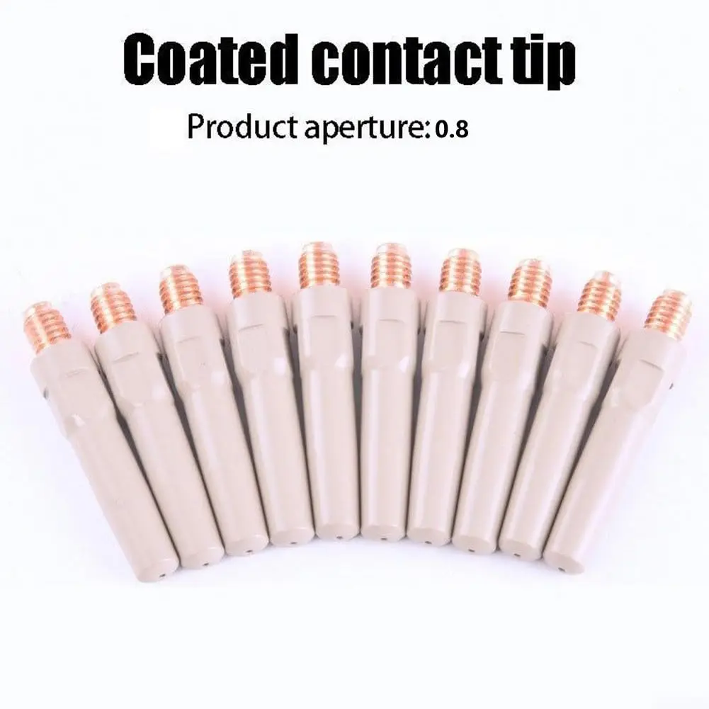 Cloudpower MIG Welding Tips 10PCS Non-Stick Coating Torch Accessory 45X0.8mm Metal Nozzles - view 4