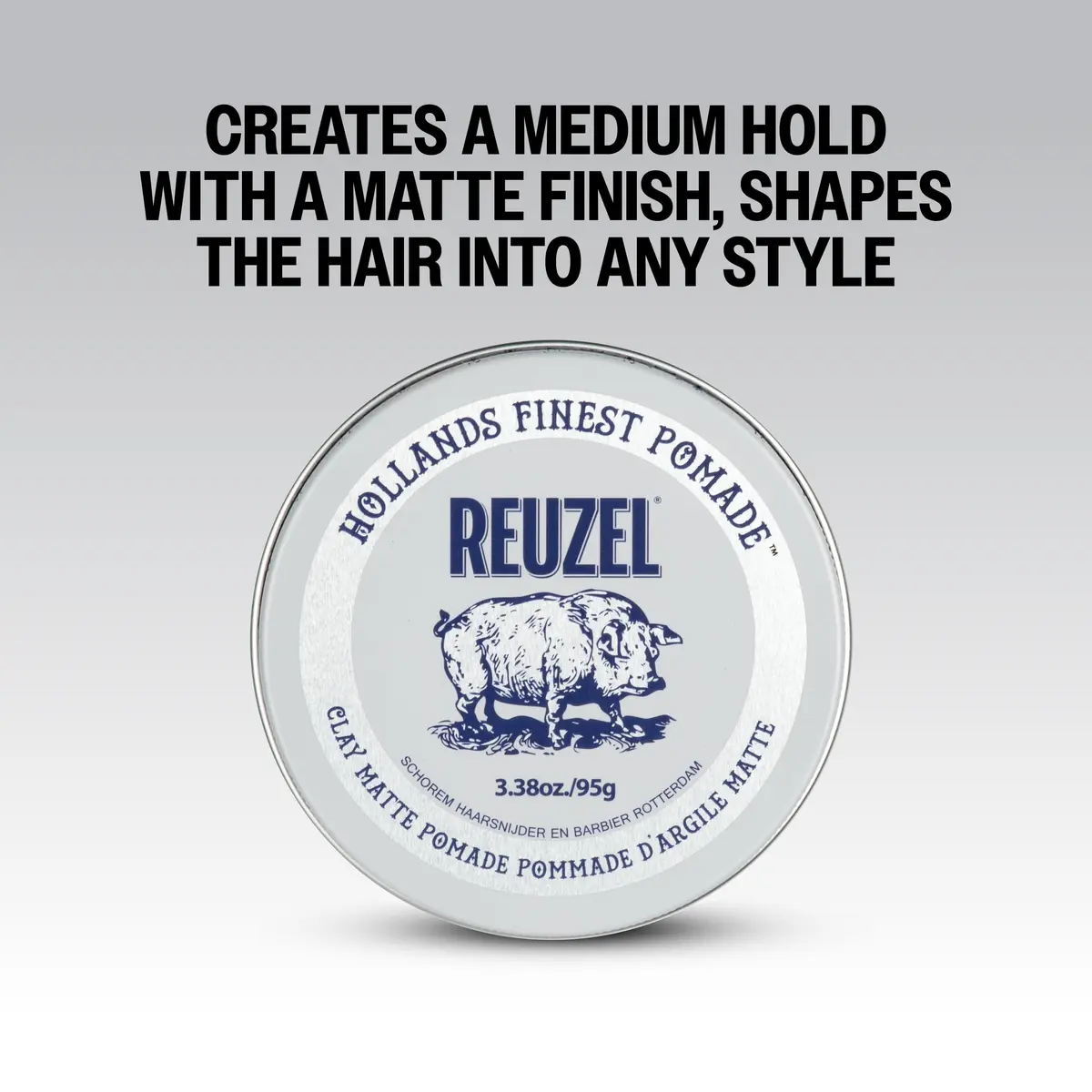 REUZEL Matte Clay Pomade 2026 Road Trip Set 3.38 oz + 1.3oz Travel Tin | Medium Hold, Matte Finish, Versatile Styling - view 5