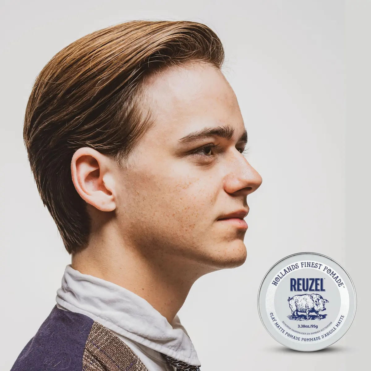 REUZEL Matte Clay Pomade 2026 Road Trip Set 3.38 oz + 1.3oz Travel Tin | Medium Hold, Matte Finish, Versatile Styling - view 2