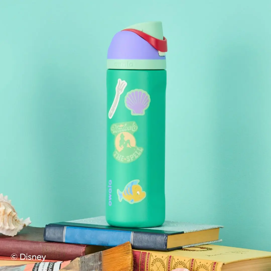 Owala Princess FreeSip Stainless Steel Water Bottle 24 oz Ariel | Disney Princess Hydration - view 5