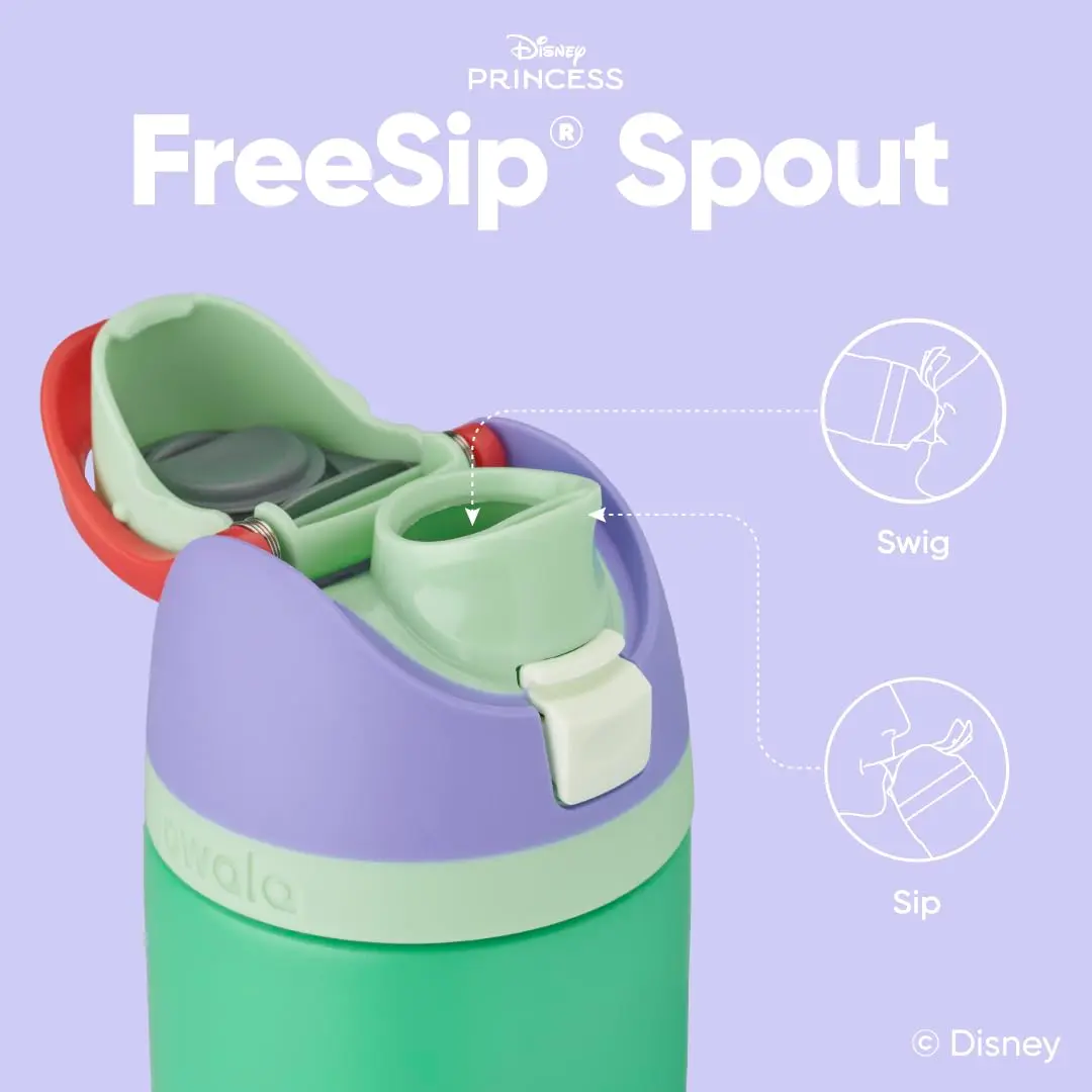 Owala Princess FreeSip Stainless Steel Water Bottle 24 oz Ariel | Disney Princess Hydration - view 2