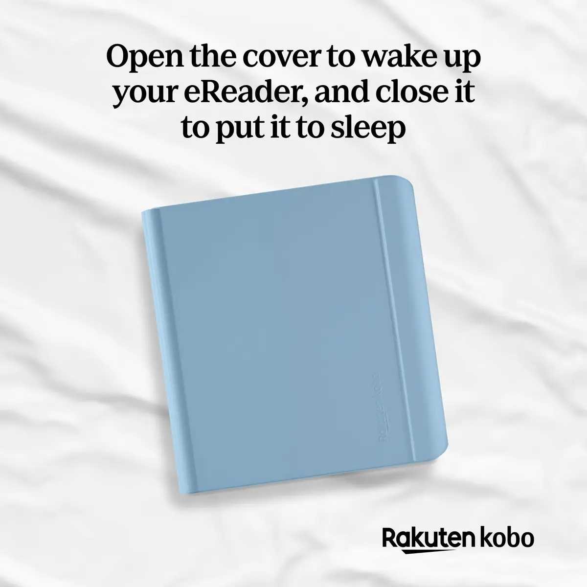 Kobo Libra Colour SleepCover Case | Dusk Blue | Recycled Vegan Leather | Sleep/Wake Tech | Built-in 2-Way Stand | Compatible with 7” Kobo Libra Colour - view 5