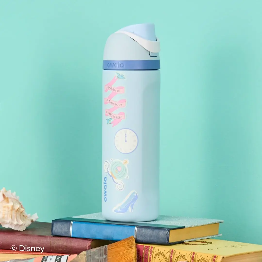 Owala Princess FreeSip Stainless Steel Water Bottle 24 oz Cinderella | Disney Princess Hydration - view 5