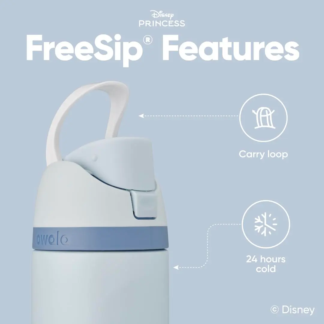 Owala Princess FreeSip Stainless Steel Water Bottle 24 oz Cinderella | Disney Princess Hydration - view 3