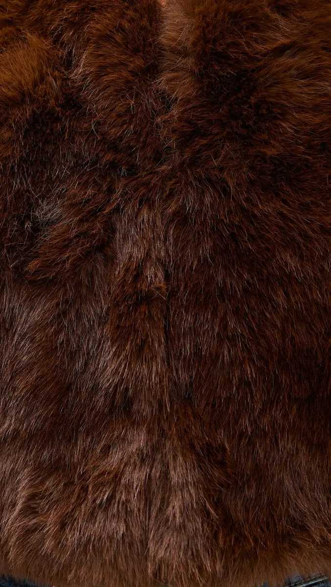 [BLANKNYC] Women's Gala Affair Faux Fur Jacket, Brown, S | Faux Fur Coat for Women, Fall Style - view 6