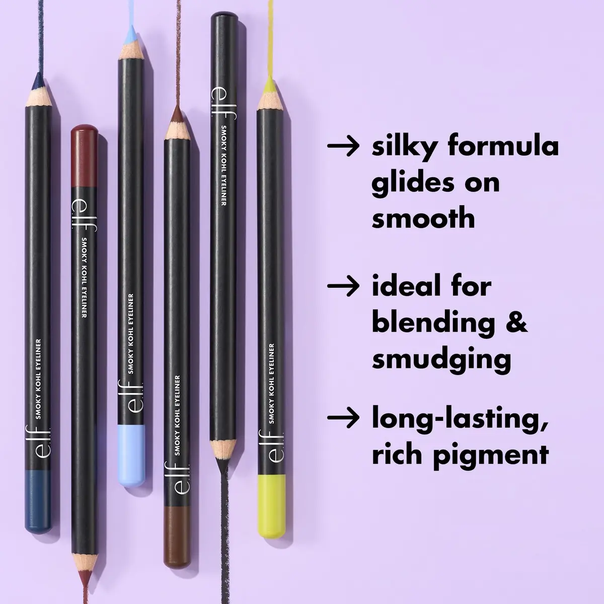 e.l.f. Smoky Kohl Eyeliner Pencil Cloud Nine | Vegan & Cruelty-Free Makeup - view 2
