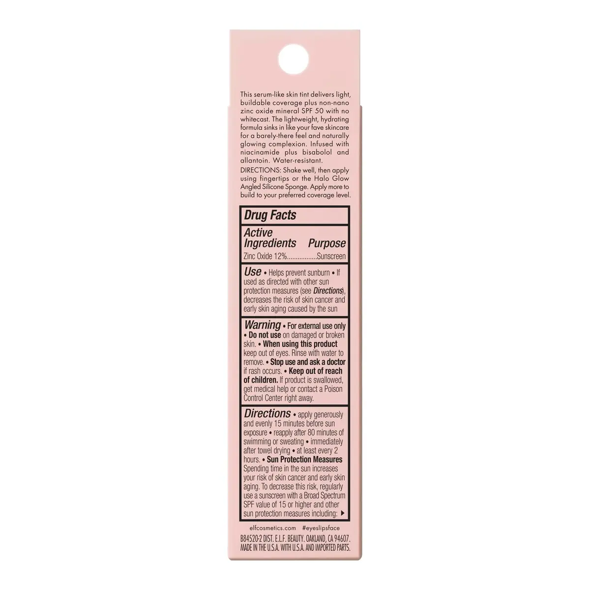 e.l.f. Halo Glow Skin Tint SPF 50 Hydrating & Tinted 17 Rich Warm | Dewy, Buildable Coverage - view 8