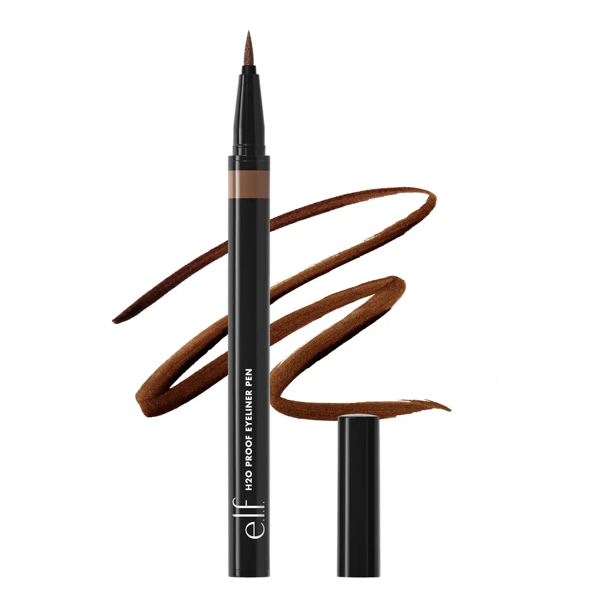 e.l.f. H2O Proof Eyeliner Pen Deep Brown | Waterproof & Long-Lasting Felt Tip - main product image