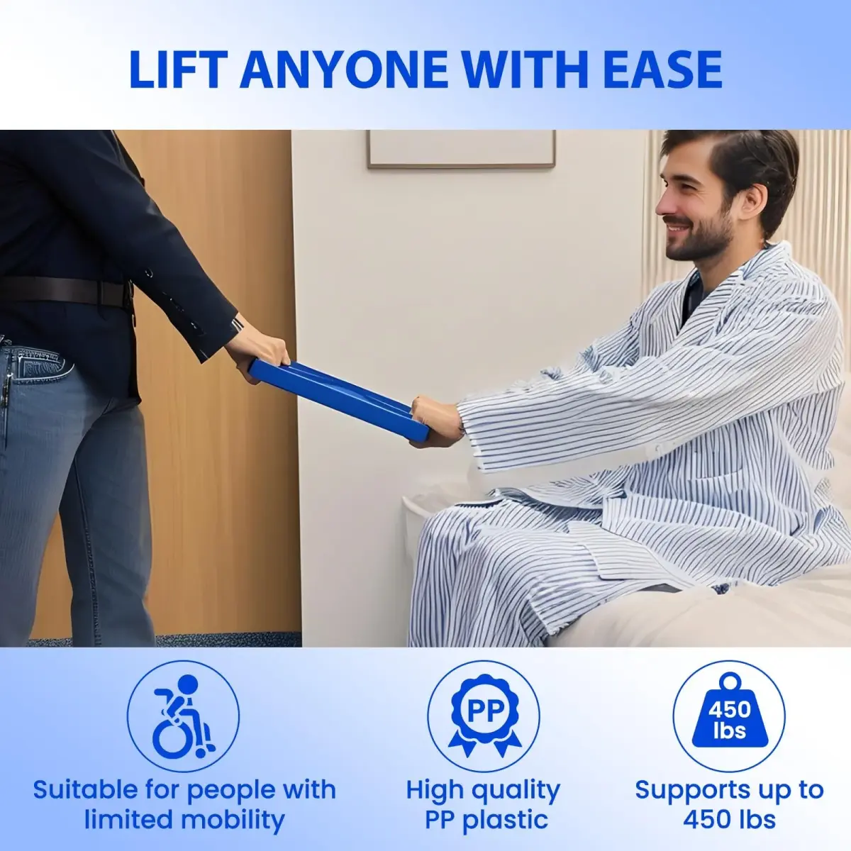 KOUNATSURI Portable Lift Assist Standing Aid Bar with No-Slip Grip Handle | Supports Up to 450 lbs (204 kg) - view 3