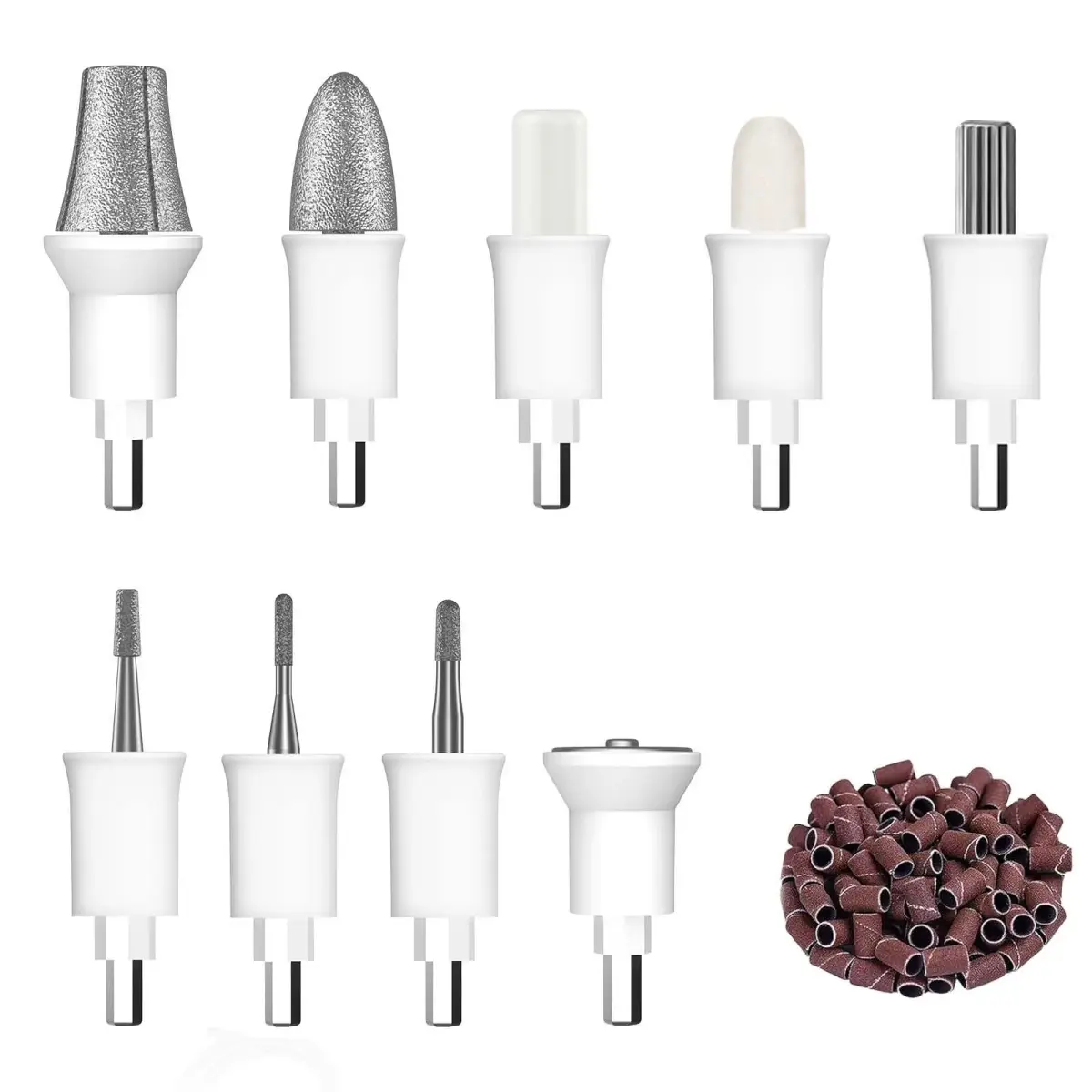 Hoxida Nail Drill Bits Set with 50 Sanding Bands | Professional Rotary Cuticle Remover Kit for Acrylic Nails - main product image