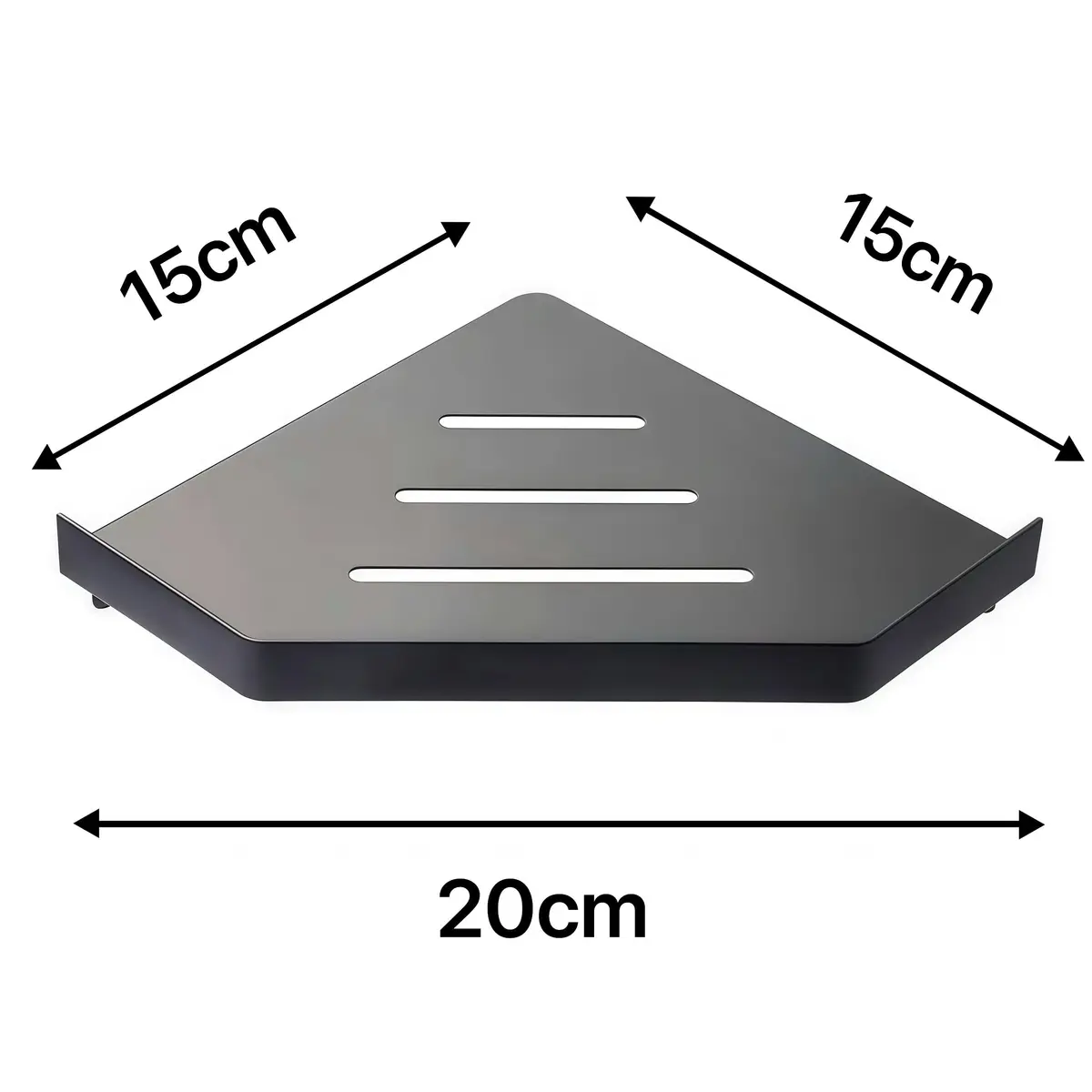 YISMAN Lavatory Bathroom Corner Shelf 6x6x1.65 in | SUS 304 Stainless Steel Wall Mount - view 5