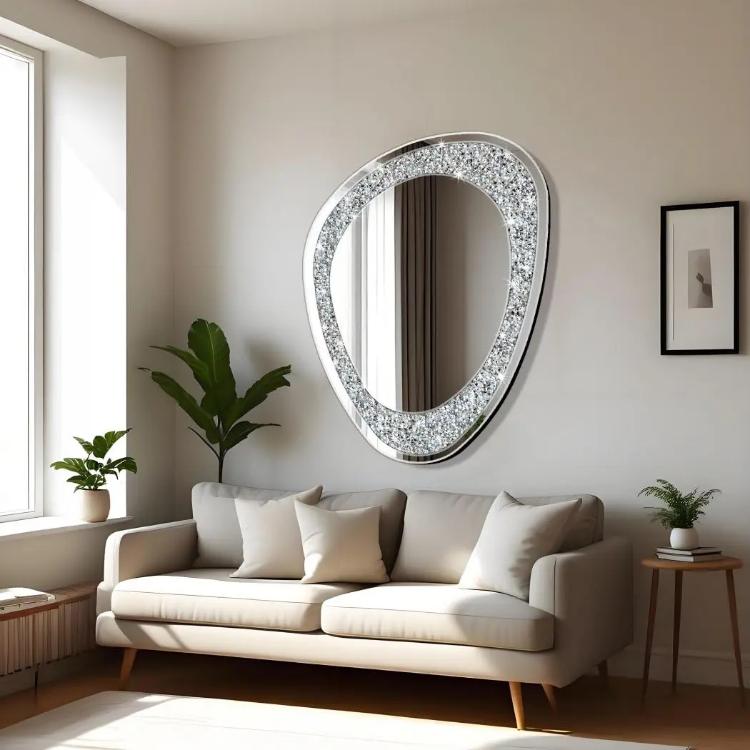 DMDFIRST Irregular Wall Mirror 32x23.5 Inch | Modern Art Deco Glam Decor for Living Room & Bedroom - main product image