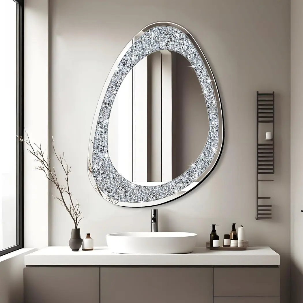 DMDFIRST Irregular Wall Mirror 32x23.5 Inch | Modern Art Deco Glam Decor for Living Room & Bedroom - view 6