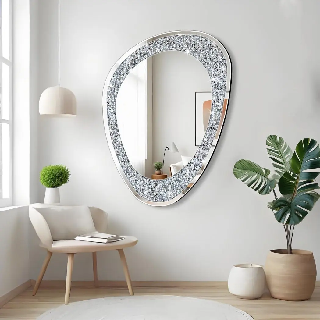 DMDFIRST Irregular Wall Mirror 32x23.5 Inch | Modern Art Deco Glam Decor for Living Room & Bedroom - view 2