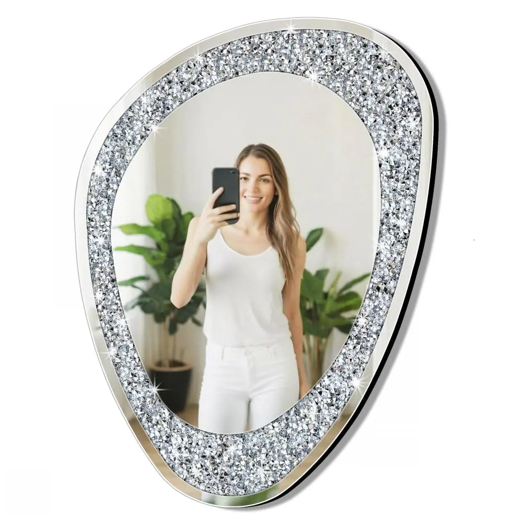 DMDFIRST Irregular Wall Mirror 32x23.5 Inch | Modern Art Deco Glam Decor for Living Room & Bedroom - view 4