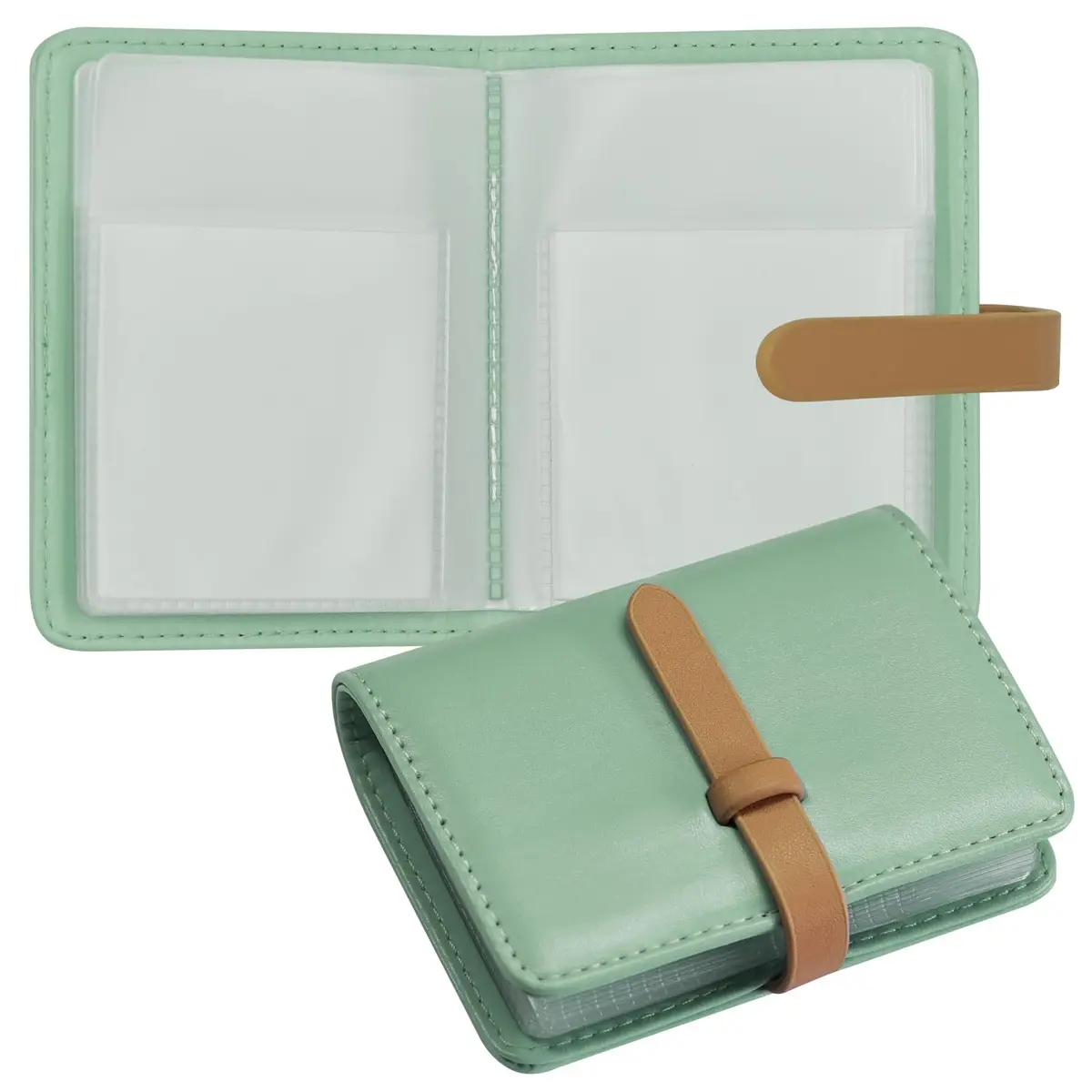 FORYEE 40-Slot PU Leather Card Holder Wallet | Slim Minimalist Design for Business & Travel - main product image