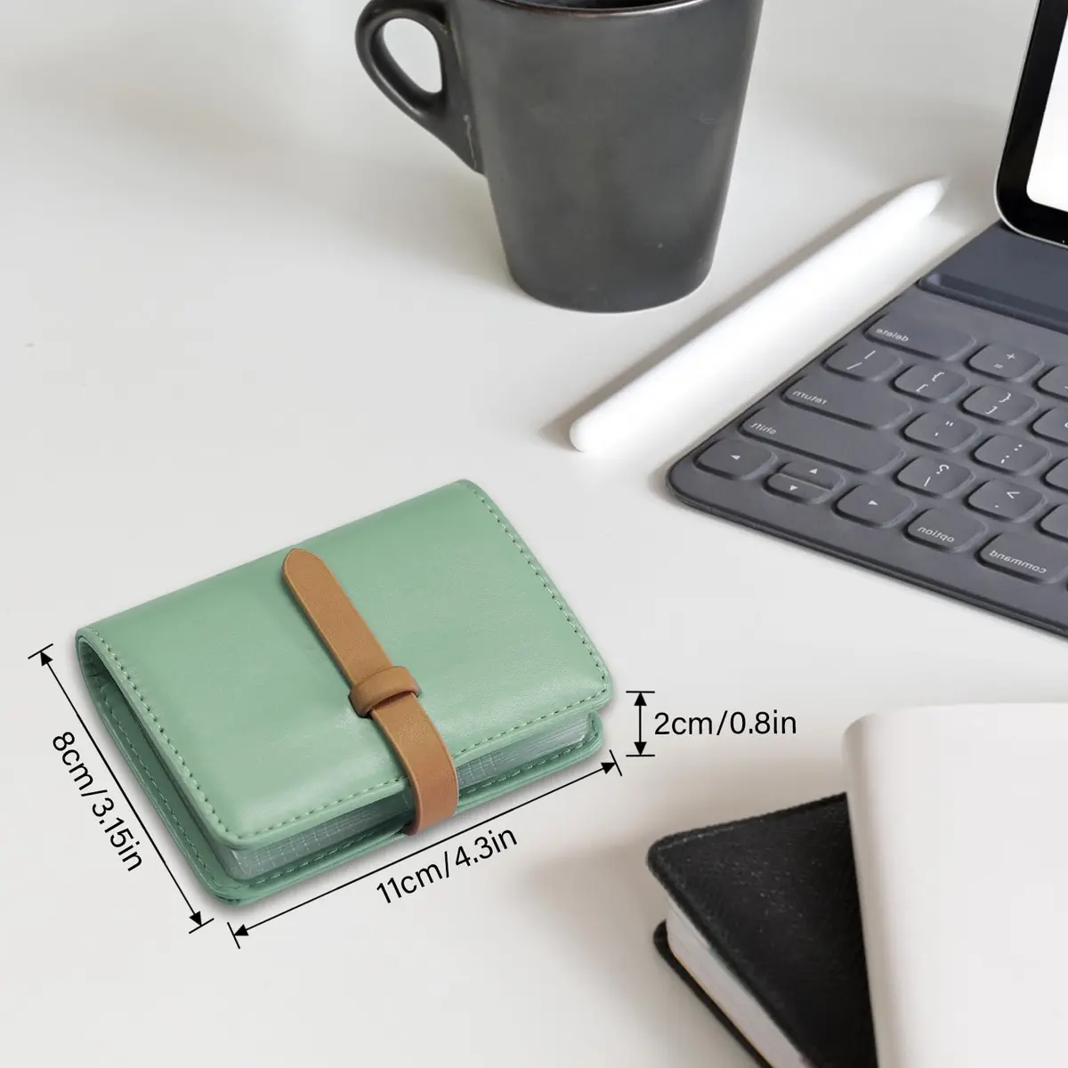 FORYEE 40-Slot PU Leather Card Holder Wallet | Slim Minimalist Design for Business & Travel - view 5