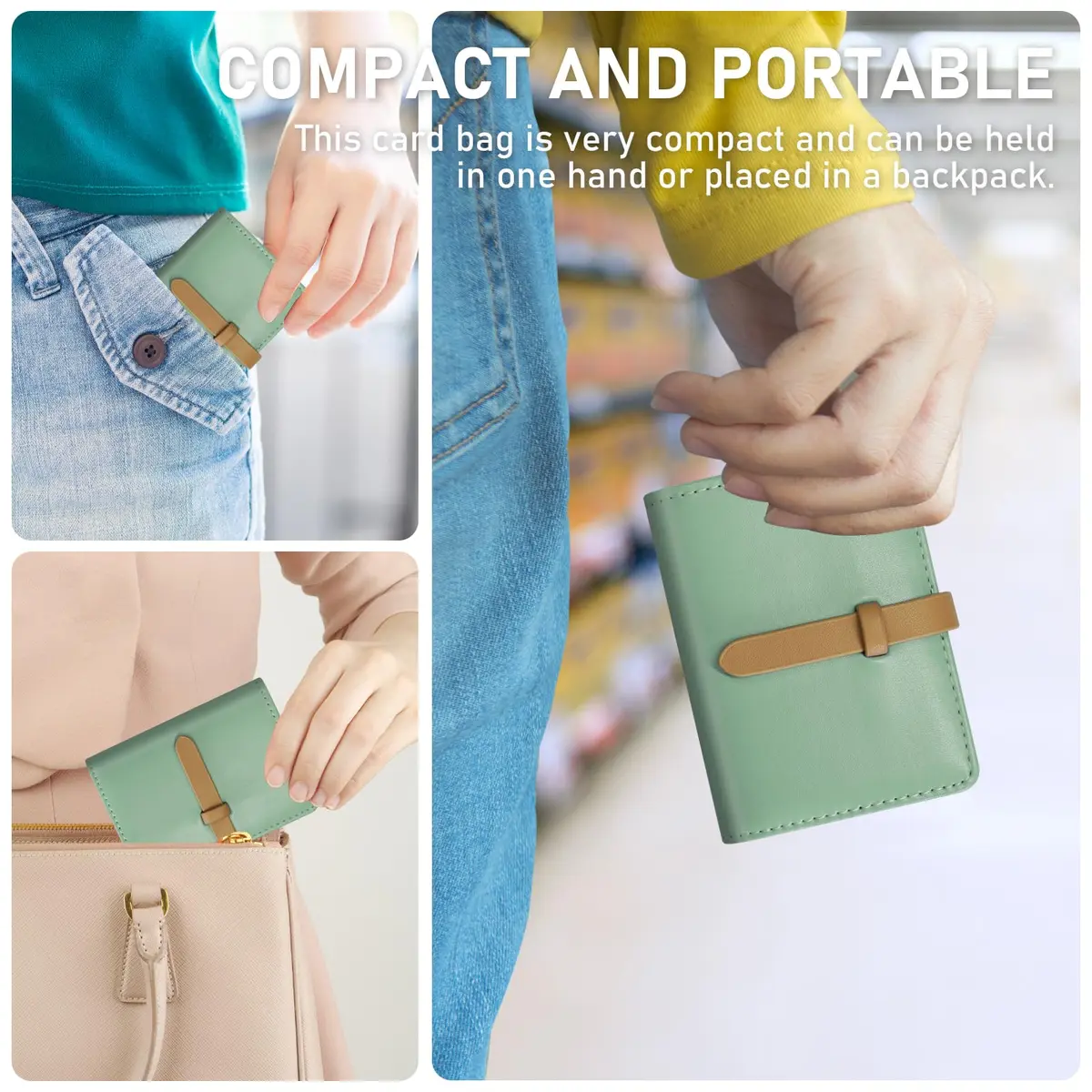 FORYEE 40-Slot PU Leather Card Holder Wallet | Slim Minimalist Design for Business & Travel - view 3