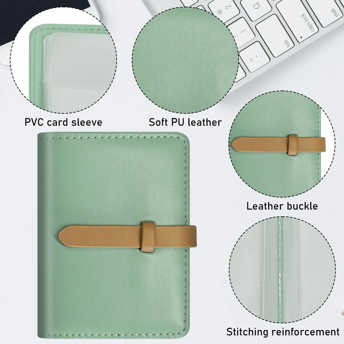 FORYEE 40-Slot PU Leather Card Holder Wallet | Slim Minimalist Design for Business & Travel - view 4