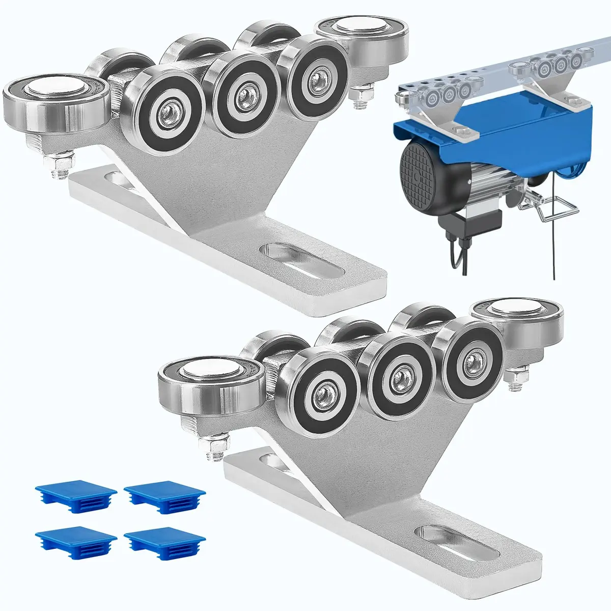 LookFox 6+2 Wheel Hoist Trolley - Anti-Lock & Anti-Fall, Unistrut Trolley - main product image